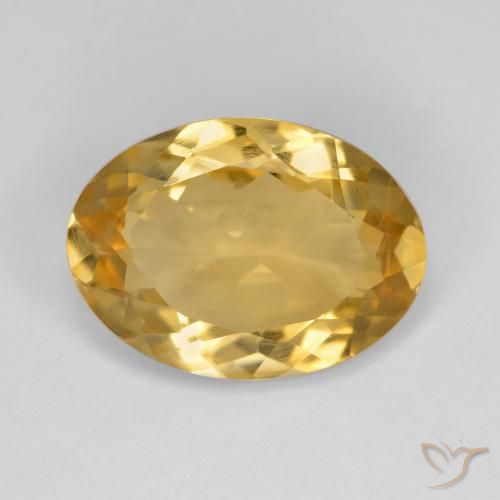 4.12ct 天然 深金橙色 黄水晶, 椭圆形, VS