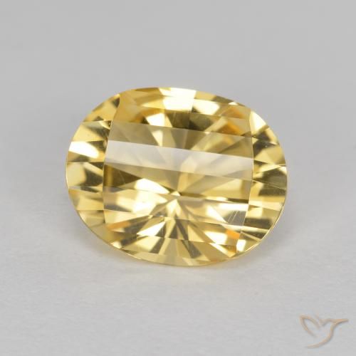 2.36ct 天然 金色 黄水晶, 椭圆形, VVS