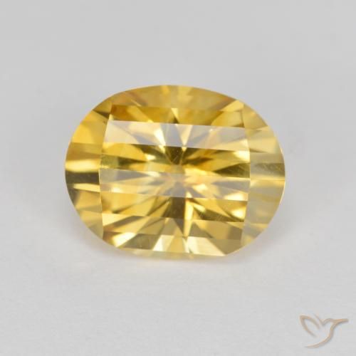 2.42ct 天然 金色 黄水晶, 椭圆形, VVS