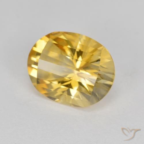 2.42克拉天然黄水晶，椭圆形，VVS