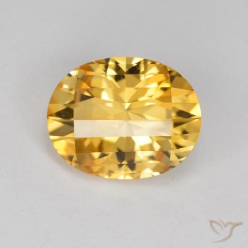 2.53ct 天然 金橙色 黄水晶, 椭圆形, VVS