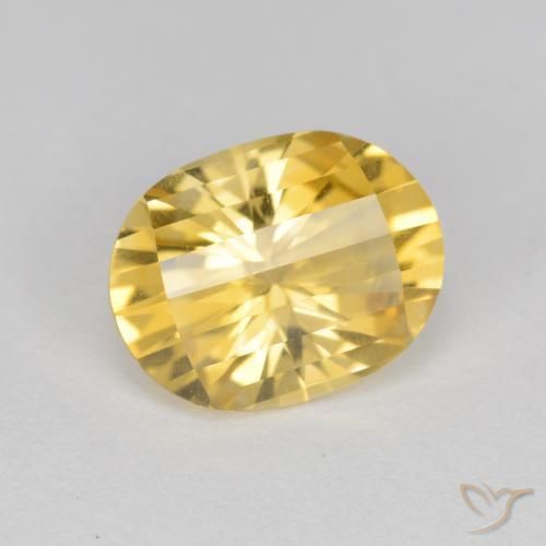 2.22克拉天然黄水晶，椭圆形，VVS