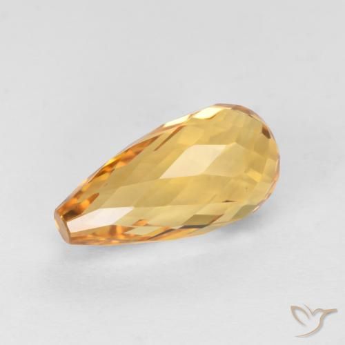 2.99ct 天然 橙金 黄水晶, 泪滴形, VVS-VS