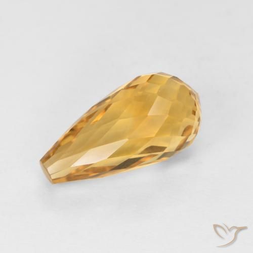 2.74ct 天然 中橙 黄水晶, 泪滴形, VVS-VS