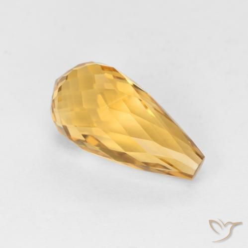 2.74克拉天然黄水晶，泪滴形，VVS-VS
