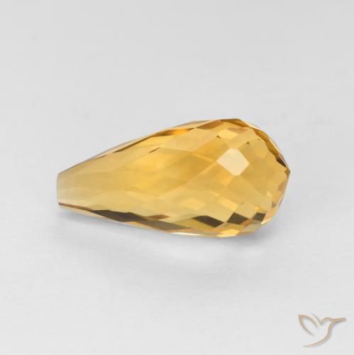 2.74克拉天然黄水晶，泪滴形，VVS-VS