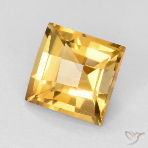 1.72克拉天然黄水晶，正方形，VVS