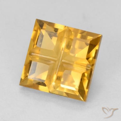 1.67克拉天然黄水晶，正方形，VS