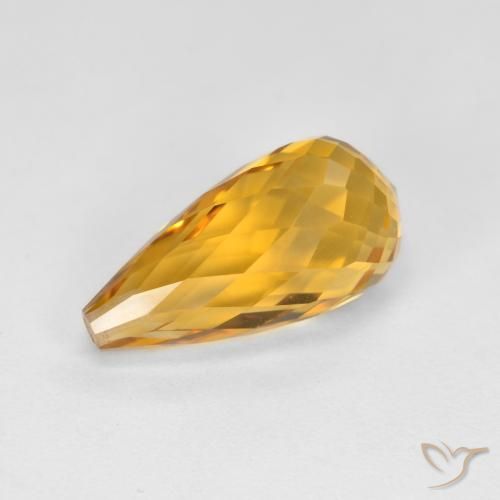 4.40ct 天然 橙金 黄水晶, 泪滴形, VVS-VS