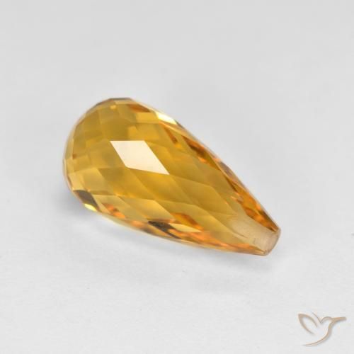 4.40克拉天然黄水晶，泪滴形，VVS-VS