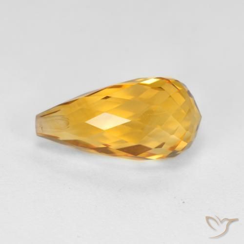 4.40克拉天然黄水晶，泪滴形，VVS-VS