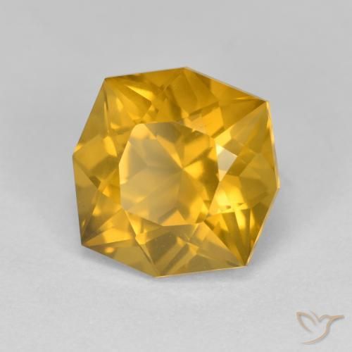 3.72克拉天然黄水晶，花式切割，VVS-VS