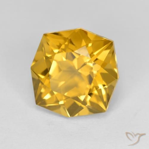 3.97克拉天然黄水晶，花式切割，VVS-VS