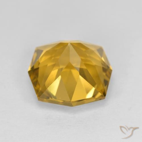 3.97克拉天然黄水晶，花式切割，VVS-VS