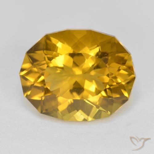 4.09ct 天然 中金 黄水晶, 花式切割, VS