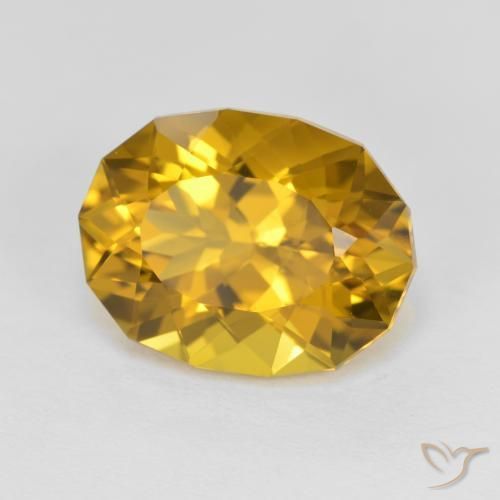 4.35克拉天然黄水晶，花式切割，VS