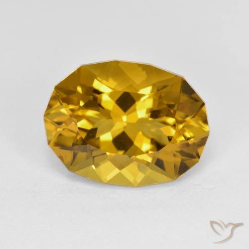 4.37ct 天然 中金 黄水晶, 花式切割, VS