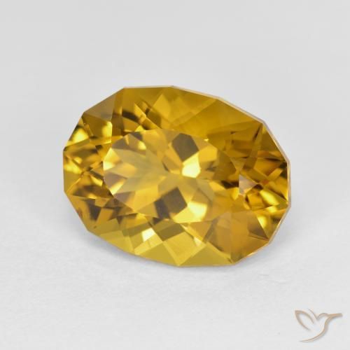 4.37克拉天然黄水晶，花式切割，VS