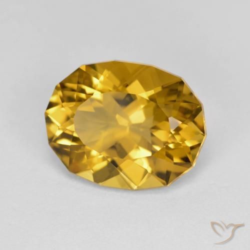 4.10克拉天然黄水晶，花式切割，VVS