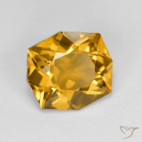 3.11克拉天然黄水晶，花式切割，VVS