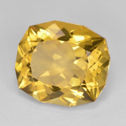 12.87克拉天然金色黄水晶，异形，16.4×14.5毫米，VVS