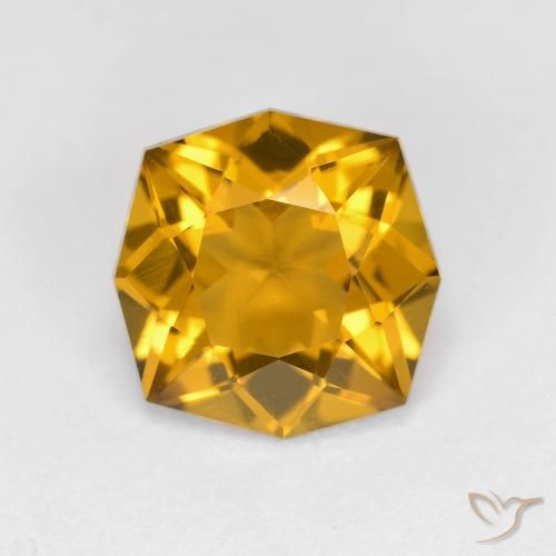 2.65ct 天然 橙金 黄水晶, 祖母绿式切割, VVS