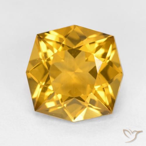 2.86ct 天然 橙金 黄水晶, 祖母绿式切割, VVS