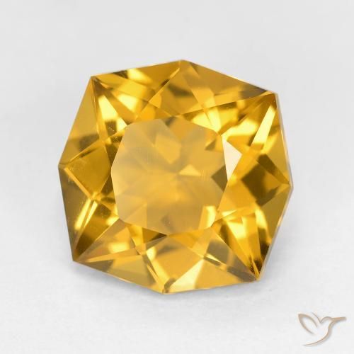 2.86克拉天然黄水晶，八边形，VVS