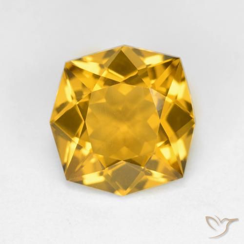 3.61ct 天然 金色 黄水晶, 祖母绿式切割, VVS