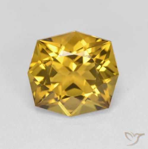 3.20ct 天然 中金 黄水晶, 祖母绿式切割, VVS