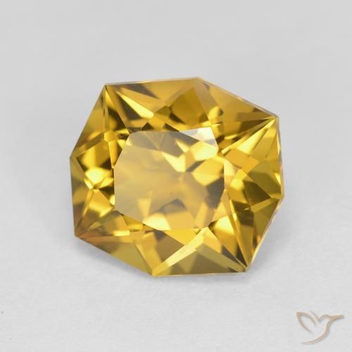 3.20克拉天然黄水晶，八边形，VVS
