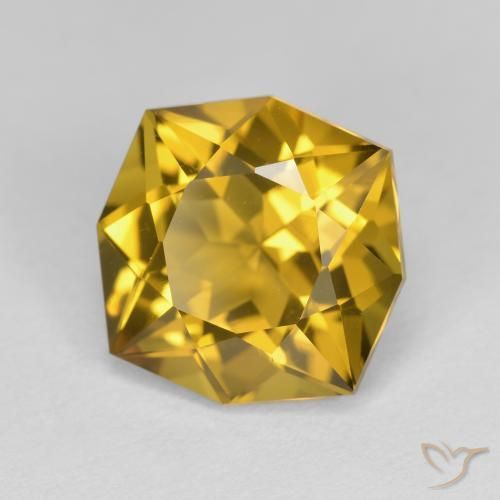 4.09克拉天然黄水晶，八边形，VVS
