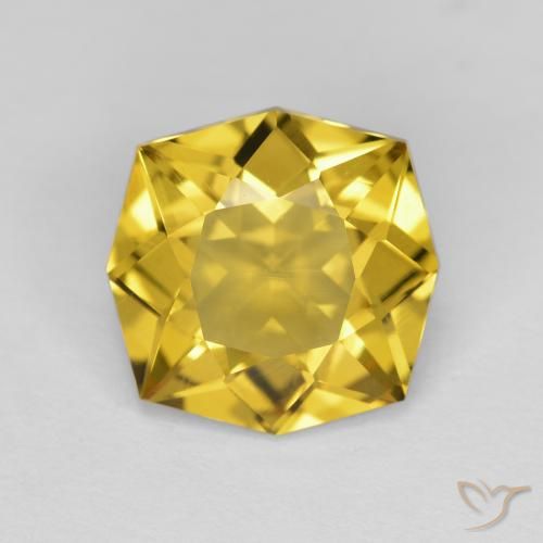2.54ct 天然 金色 黄水晶, 祖母绿式切割, VVS