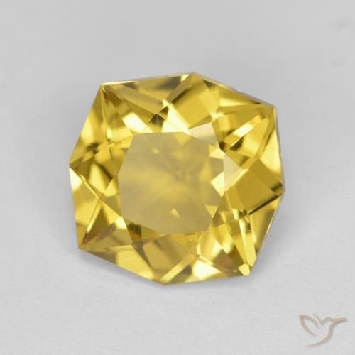 2.54克拉天然黄水晶，八边形，VVS