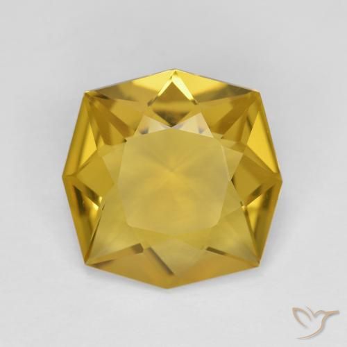 3.55ct 天然 中金 黄水晶, 祖母绿式切割, VVS