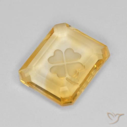 3.40克拉天然黄水晶，八边形，透明