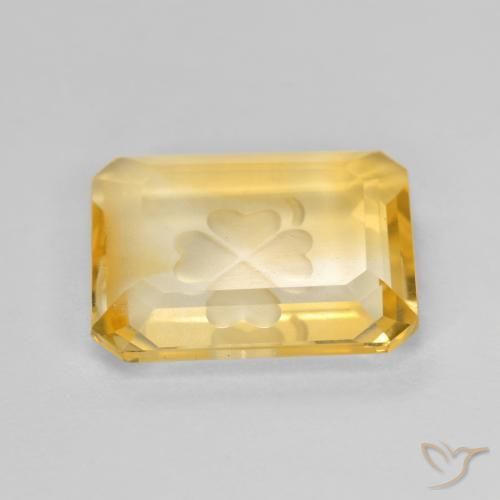3.40克拉天然黄水晶，八边形，透明