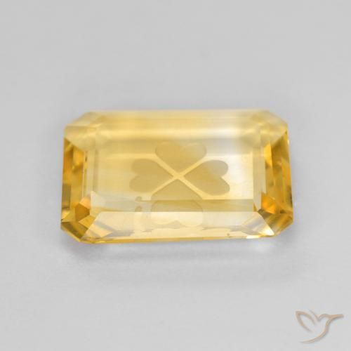 3.20克拉天然黄水晶，八边形，透明