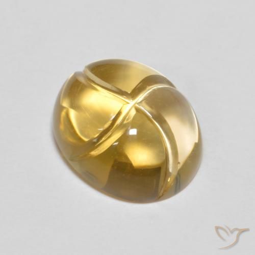 2.76ct 天然 金色 黄水晶, 椭圆形, 透明