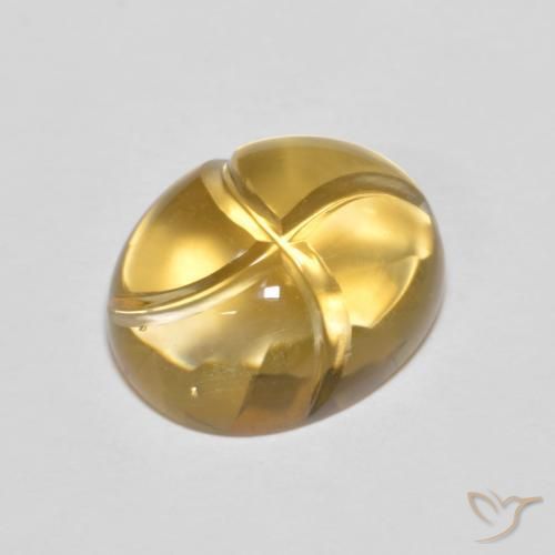 2.76克拉天然黄水晶，椭圆形，透明