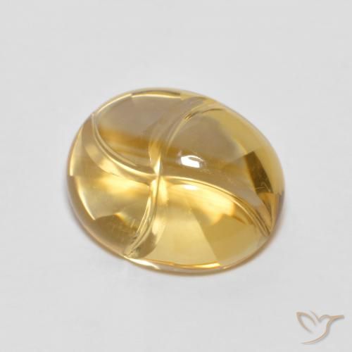 2.33ct 天然 金色 黄水晶, 椭圆形, 透明