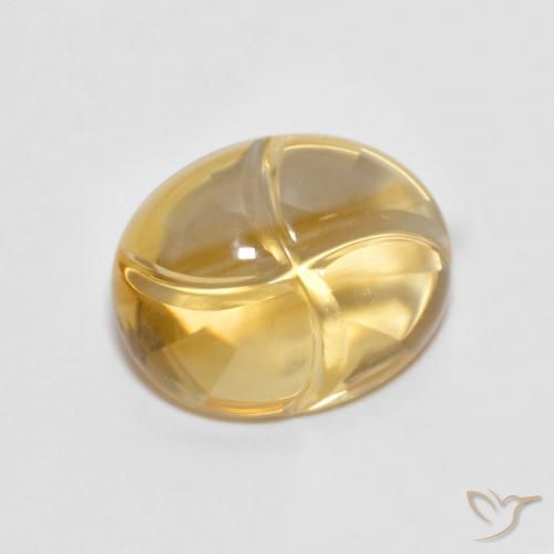2.33克拉天然黄水晶，椭圆形，透明