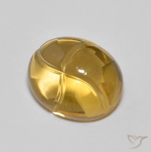 2.83ct 天然 金橙 黄水晶, 椭圆形, 透明