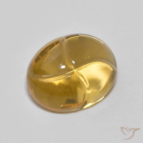 2.83克拉天然黄水晶，椭圆形，透明