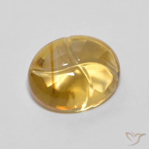 2.60克拉天然黄水晶，椭圆形，透明