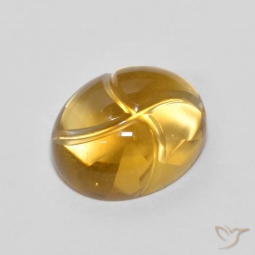2.83克拉天然黄水晶，椭圆形，透明