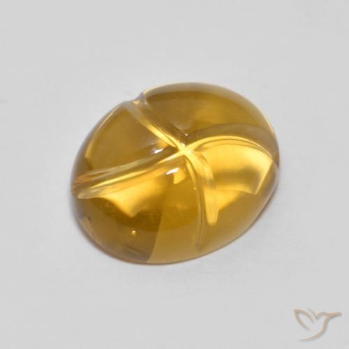 2.54克拉天然黄水晶，椭圆形，透明