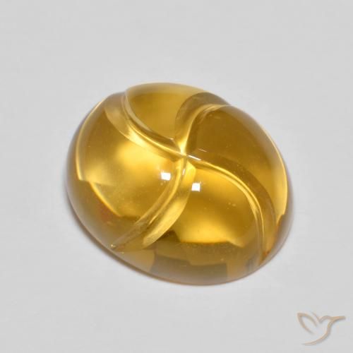 2.81ct 天然 金橙 黄水晶, 椭圆形, 透明