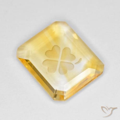 2.67ct 天然 黄金色 黄水晶, 祖母绿式切割, 透明