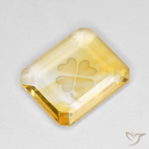 2.67克拉天然黄水晶，八边形，透明